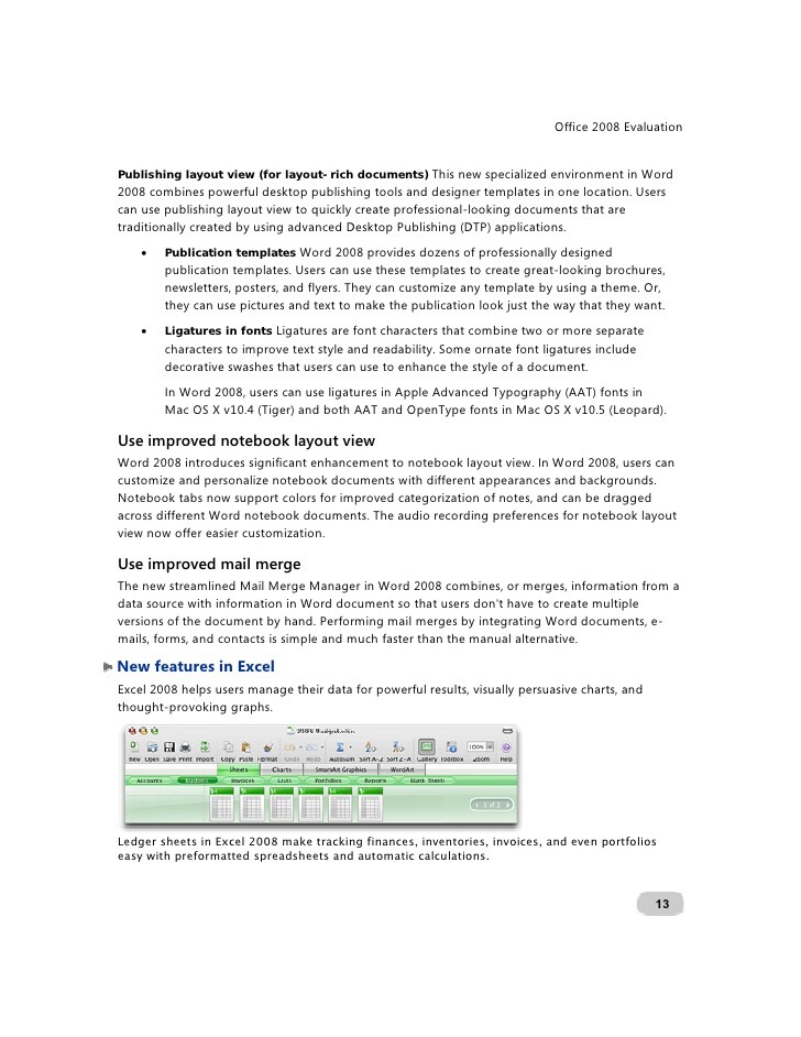 advanced features in word 2008 for mac