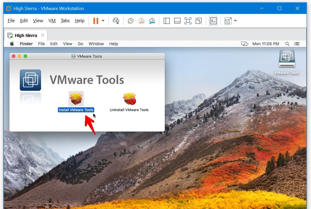 vmware tools for mac os high sierra on windows host